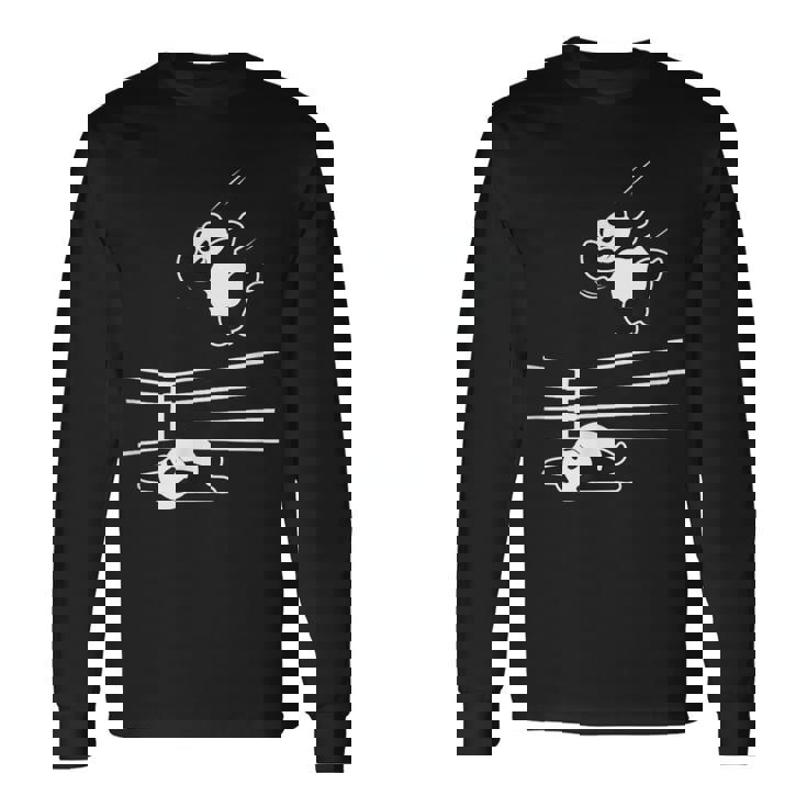 パンダ ベア レスラー レスリング グラップリング 長袖Tシャツ