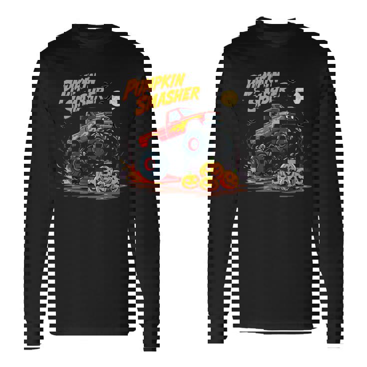 パンプキンスマッシャー モンスタートラック ハロウィン ジャック・オー・ランタン 長袖Tシャツ