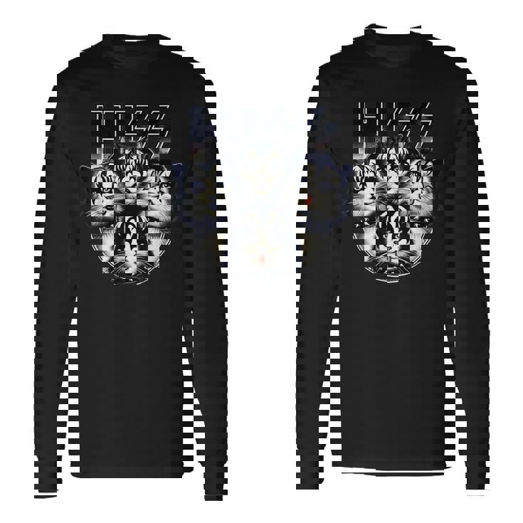 ヒス・ファニー・キャッツ・キトンズ・ロック・ロッキン 長袖Tシャツ