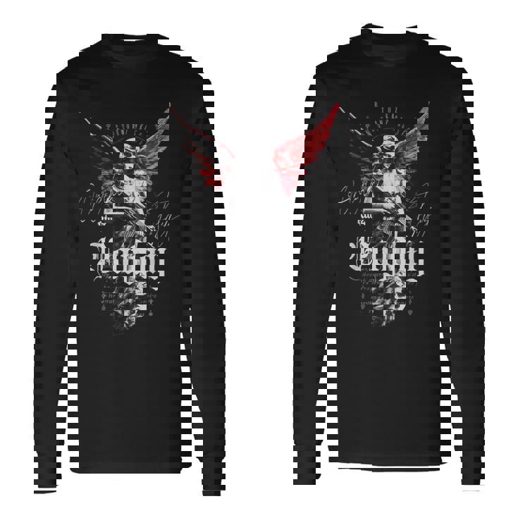 ヒップホップ Y2k ヴィンテージ ヒップスター エッジの効いたアーバン ストリートウェア エンジェル 長袖Tシャツ