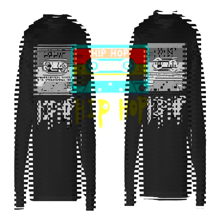 ヒップホップカセットテープ 長袖Tシャツ