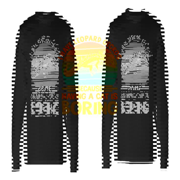 ヒョウモントカゲモドキ 爬虫類 小さな恐竜を飼っています 長袖Tシャツ