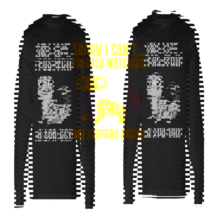 ヒョウモントカゲモドキについて考える かわいいトカゲ 長袖Tシャツ