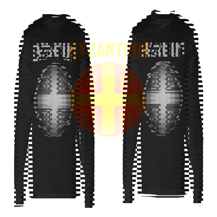 ビザンチウムのシンボル コンスタンティノープルとビザンツ帝国 長袖Tシャツ ギフトのアイデア