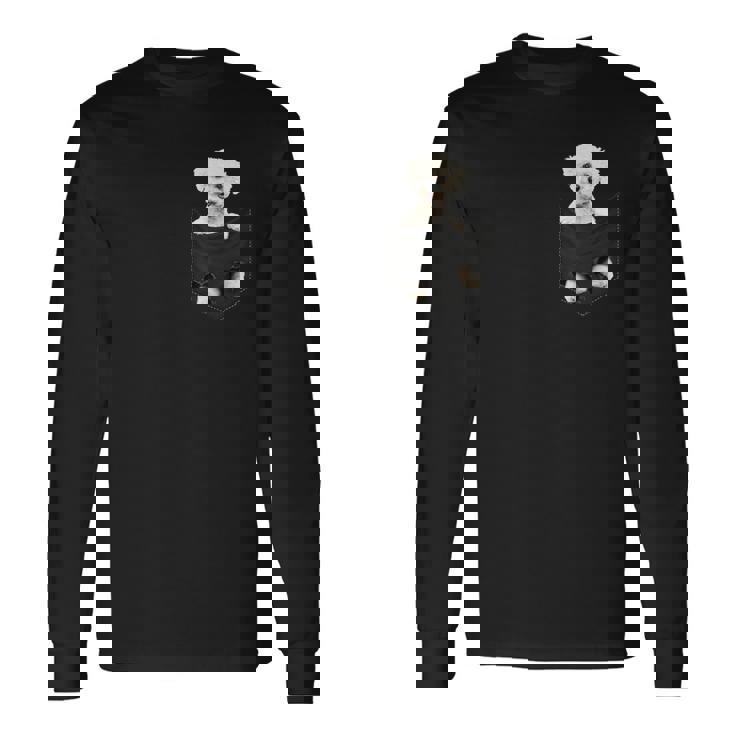 ビションフリーゼ愛好家のためのポケットに入った面白いビションフリーゼ 長袖Tシャツ