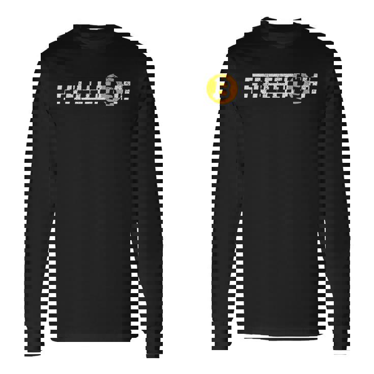 ビットコイン フリーダム 暗号通貨 Btc フリーダム ミリオネア リッチ 長袖Tシャツ