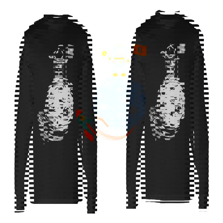 ビットコイン・ザ・ムーン・クリプト 長袖Tシャツ