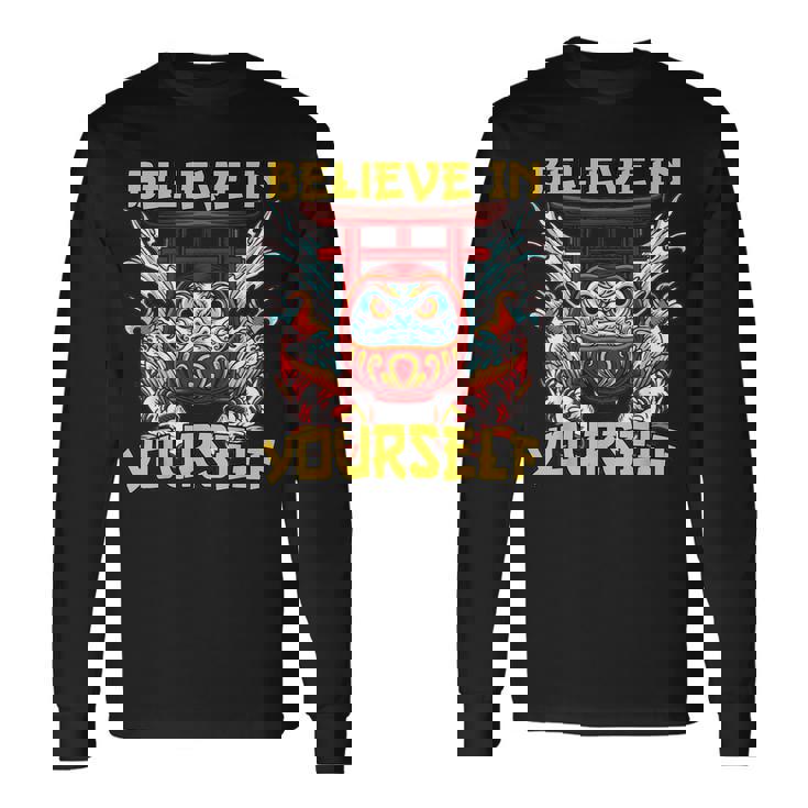 ビリーブインユアセルフ 鯉のぼりだるま 長袖Tシャツ