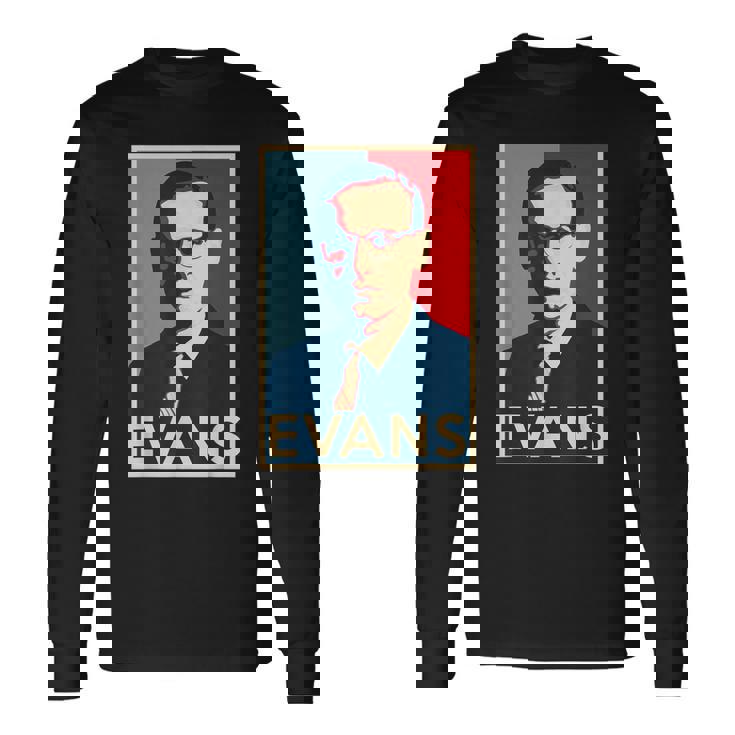 ビル・エヴァンス・ホープ ポスター グレート・オブ・ジャズ・ヒストリー 長袖Tシャツ