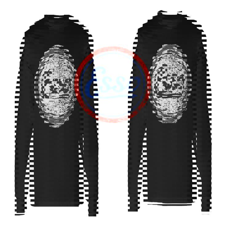 ビンテージ Esso ガソリンスタンドサイン 長袖Tシャツ