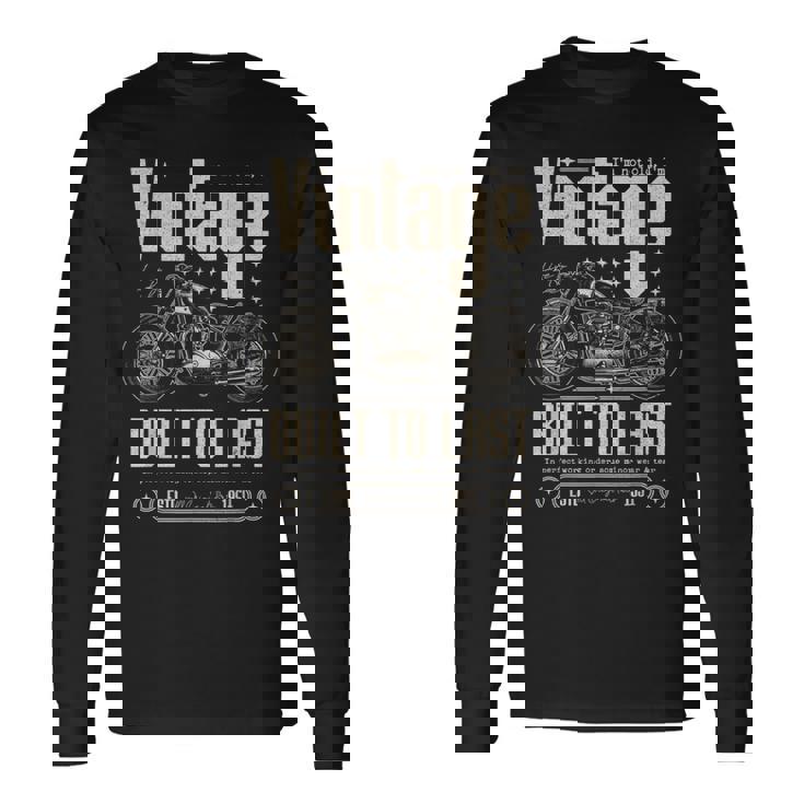 ビンテージ バイク バイカー バイクの誕生日 1954 年生まれ 長袖Tシャツ