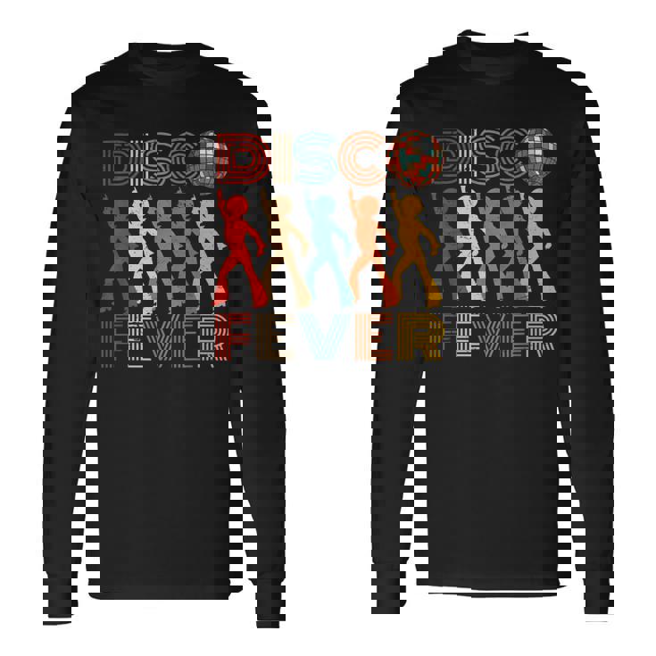 ビンテージ レトロ ディスコ フィーバー 70 年代 80 年代のファミリー パーティー ダンス テーマ 長袖Tシャツ