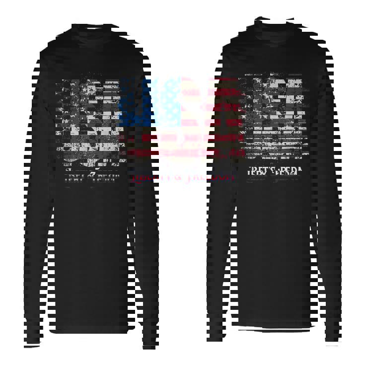 ビンテージ 愛国心あふれるアメリカ国旗 Usa メンズ レディース キッズ ギフト 長袖Tシャツ ギフトのアイデア