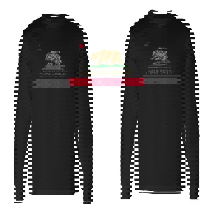 ビンテージ1846年カリフォルニアベアリパブリックカリフォルニア州旗 長袖Tシャツ