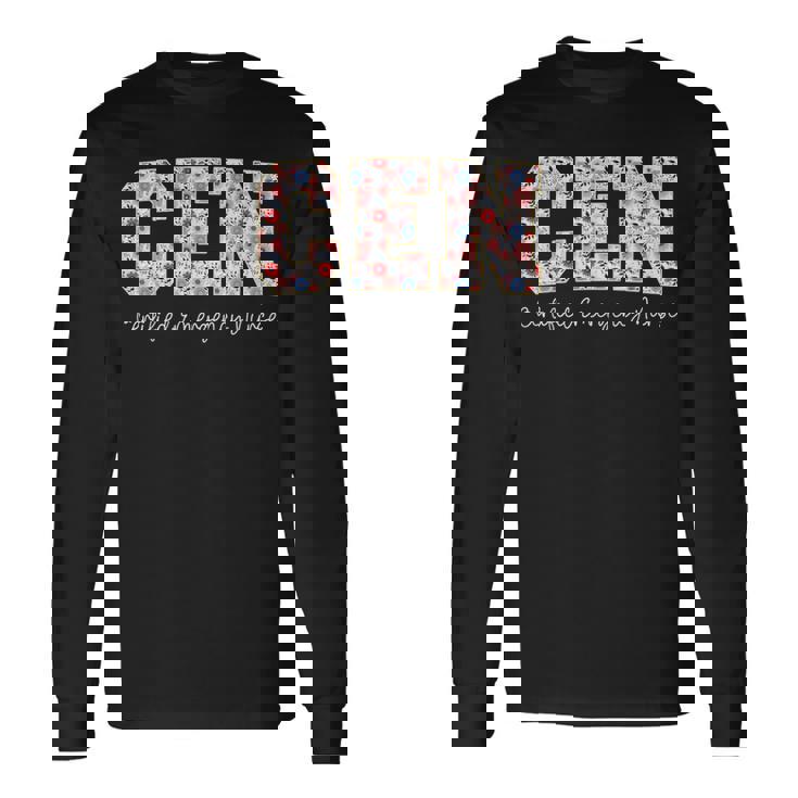 ビンテージcen認定緊急看護師ワイルドフラワーer医師 長袖Tシャツ