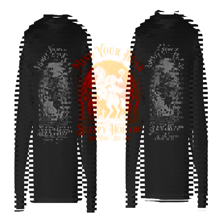 ビンテージマインドユアヘッドスリーピーホローヘッドレスホースマン 長袖Tシャツ