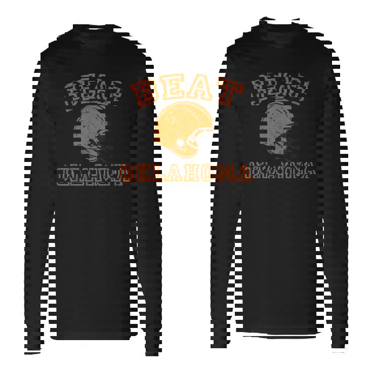 ビートオクラホマ カレッジフットボールtシャツ 長袖Tシャツ