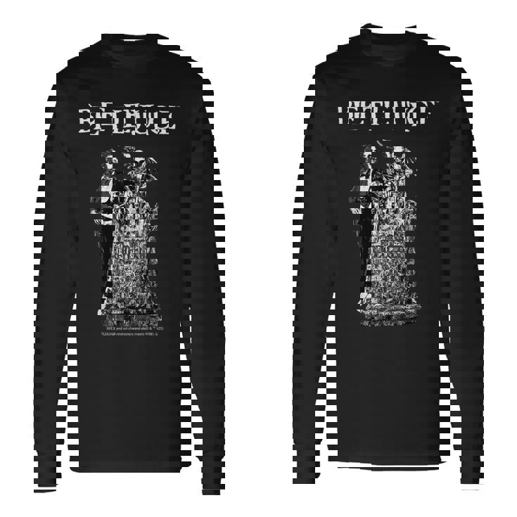 ビートルジュース 墓地 シーン ホラーアート 長袖Tシャツ