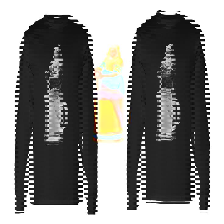 ビール 酒 面白いtシャツ フェルメール 飲み おもしろ 飲み会 のんべえ メンズ ネタ 服 アート グッズ 長袖Tシャツ