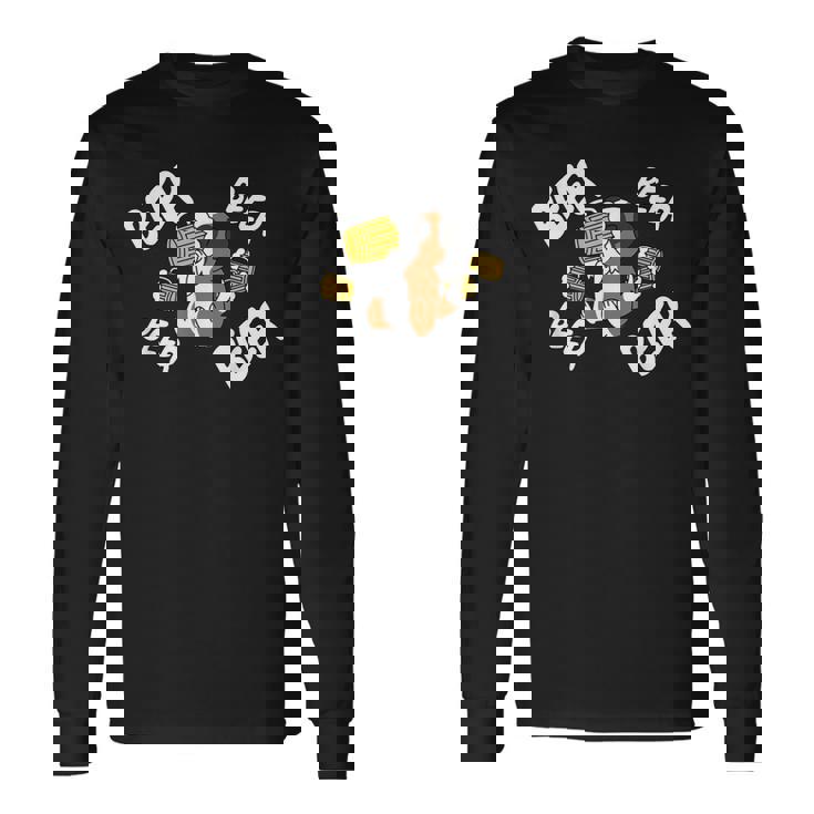 ビールセント・バーナード犬 長袖Tシャツ