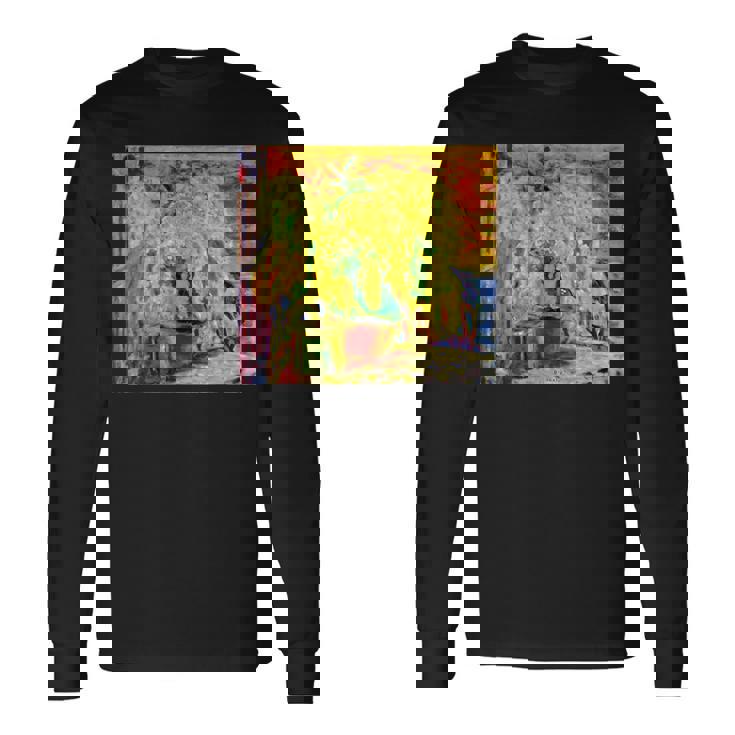 ピエール・ボナール作 ミモザの束 1945 長袖Tシャツ