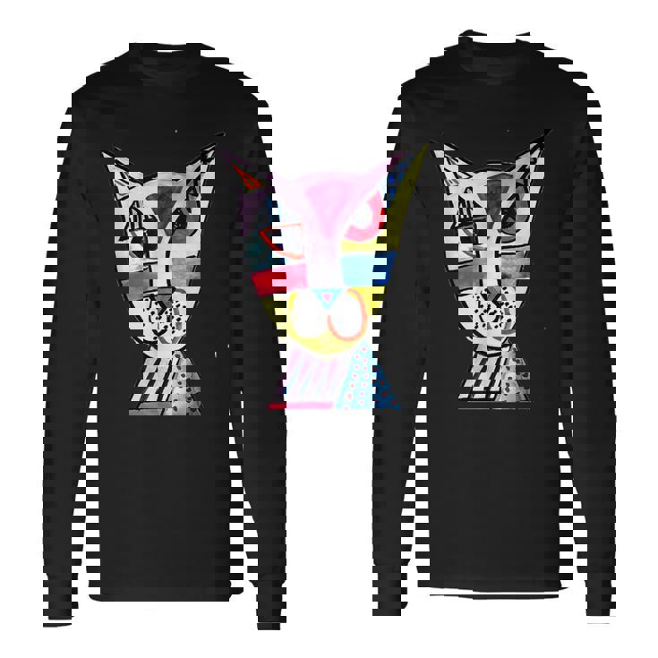 ピカソ 猫 長袖Tシャツ