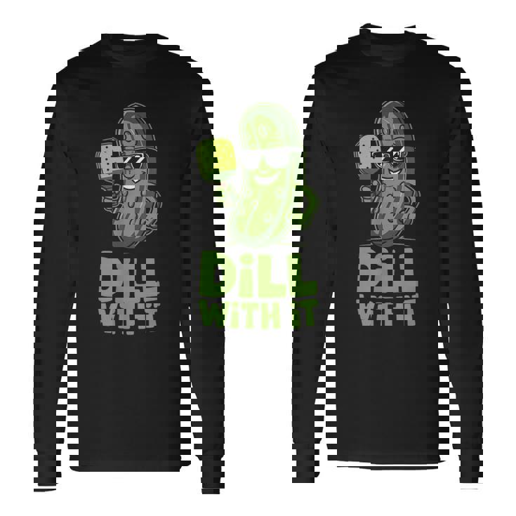 ピクルス ピックルボール キュウリ ベジタリアン ディル With It メンズ レディース 長袖Tシャツ