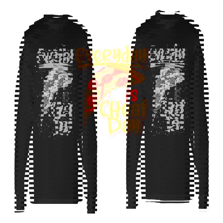 ピザ 美味しい食べ物 恋人 炭酸 不健康なダイエット チートデー 長袖Tシャツ