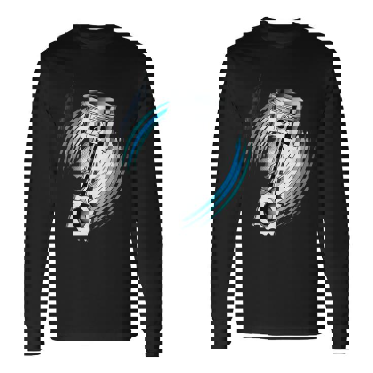 ピストンパワー 車愛好家のためのダイナミックエンジンデザイン 長袖Tシャツ