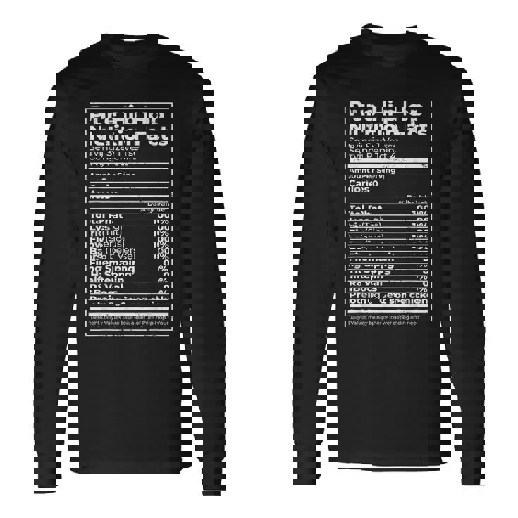 ピュアヒップホップ栄養成分 ダイエットギフト 長袖Tシャツ