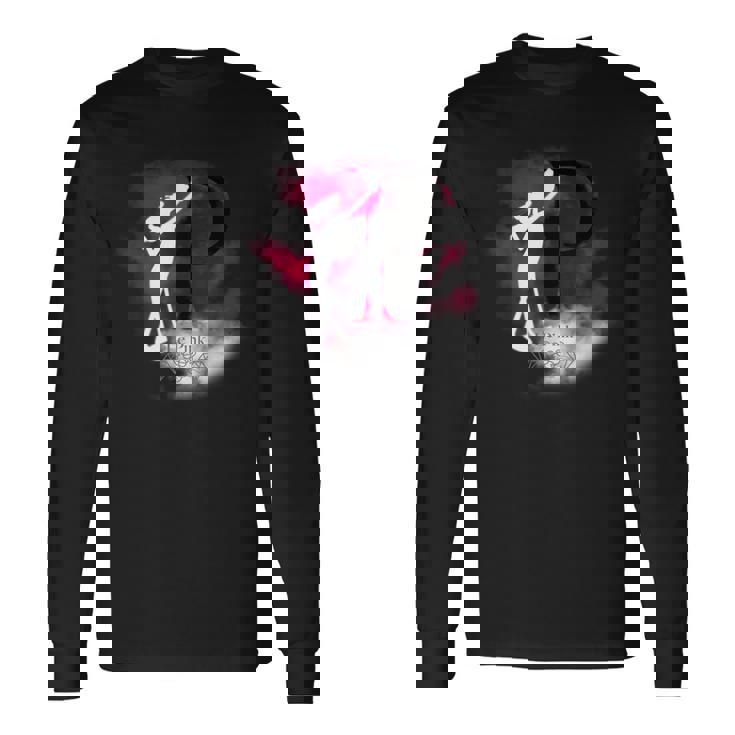 ピンクパンサー ル ピンクシルエット 霧の中 長袖Tシャツ