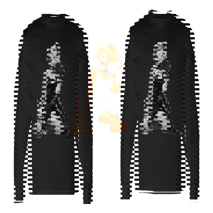 ピンナップガール ウサギ ピンナップ ヴィンテージ 長袖Tシャツ