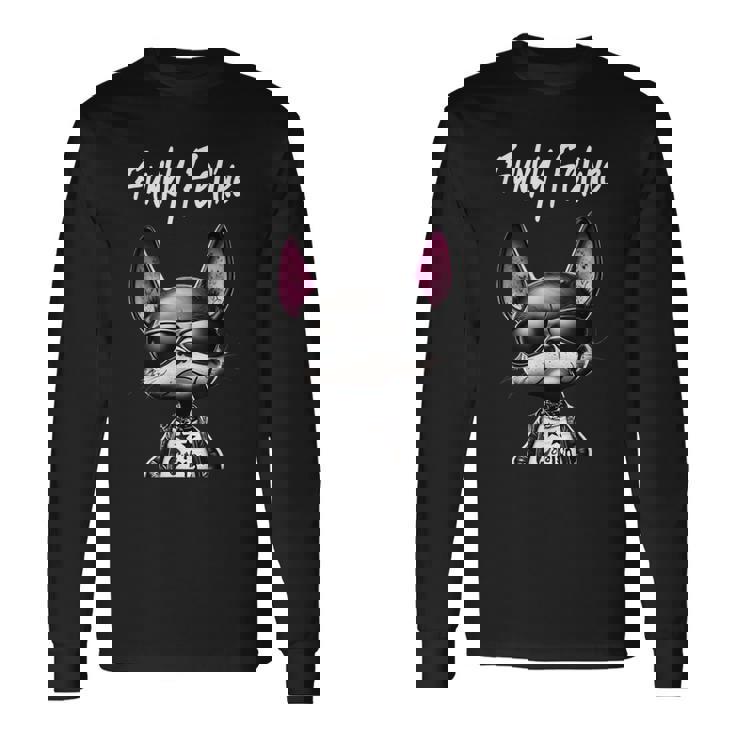 ファニーキャットグラフィック ファンキーネコストリート メンズ レディース キッズ 長袖Tシャツ ギフトのアイデア