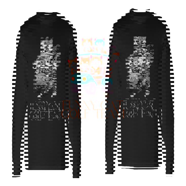 ファニーキャットゴルフチーム アニメ 長袖Tシャツ