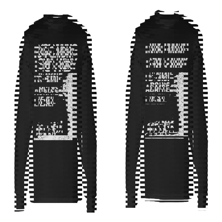 ファニーロッククライマーギフト 男女兼用 クールなゾンビクライミングに 長袖Tシャツ