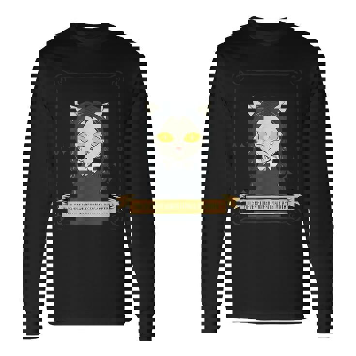 ファニー・キャット・ウェンズデー 長袖Tシャツ