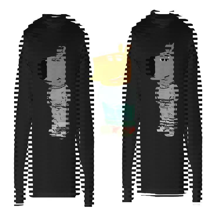 ファニー・ジェネ・アルファ・チル・ガイ・ミーム・ドッグ・クール・インターネット・ステートメント 長袖Tシャツ