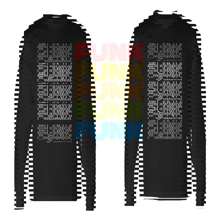 ファンキー70年代80年代レトロオールドスクールファンク 長袖Tシャツ