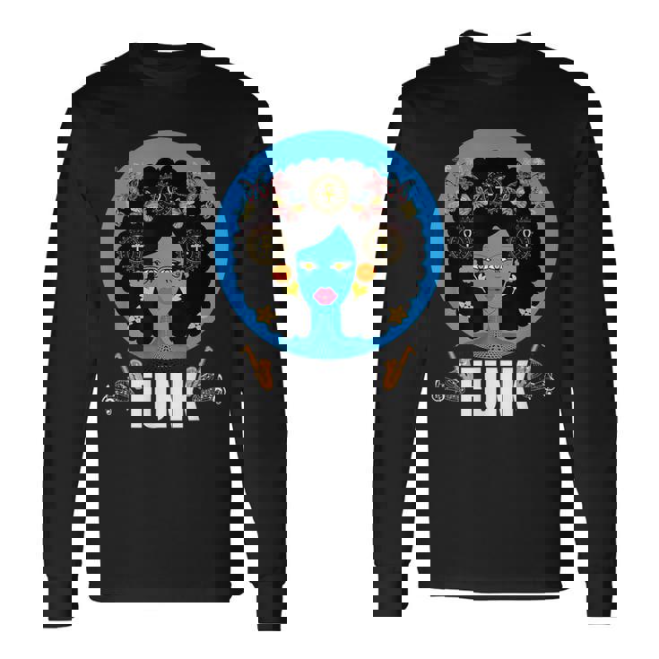 ファンク ソウルフル・ジャズ カラフル・ミュージック 長袖Tシャツ