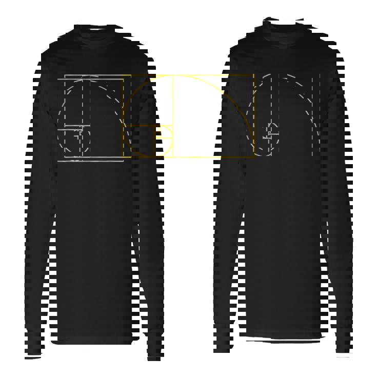 フィボナッチシーケンスゴールデンカットルールフィボナンバー。 長袖Tシャツ ギフトのアイデア