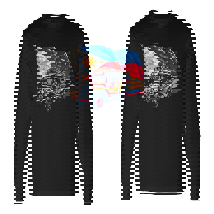 フィリピン国旗 誇り高きフィリピン土産 フィリピンジープニー 長袖Tシャツ