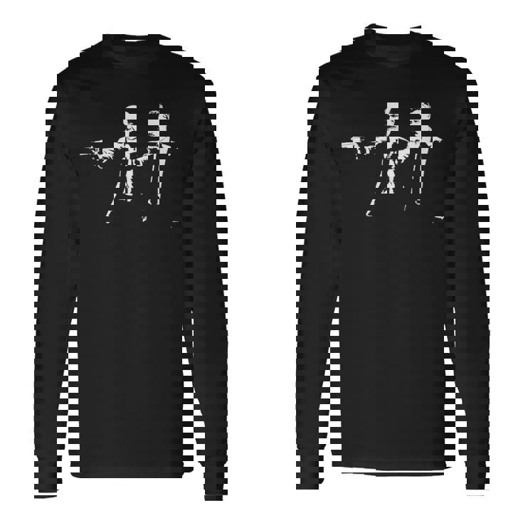 フィロ-フィクション-ニーチェ＆フロイト-映画パロディギフト 長袖Tシャツ