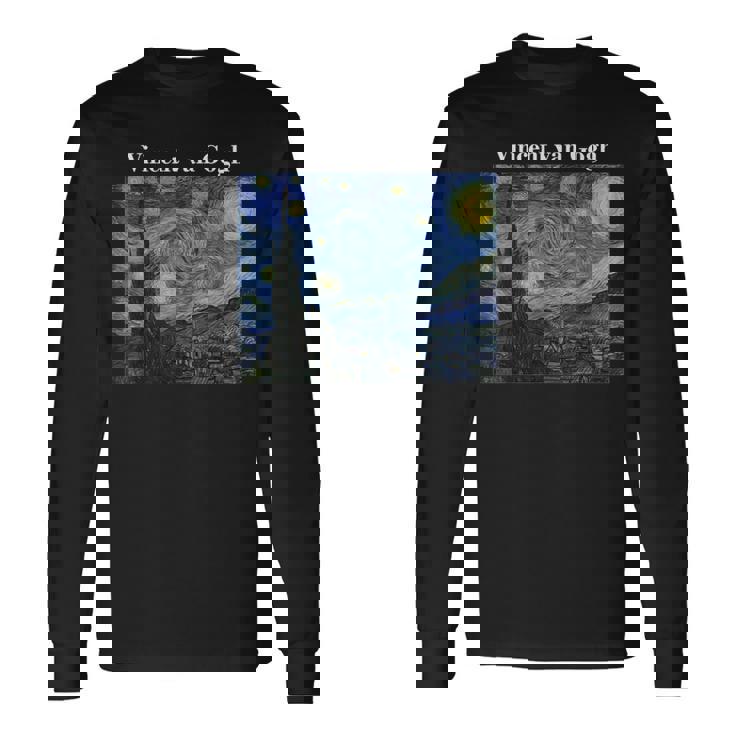 フィンセントファンゴッホの星月夜 長袖Tシャツ