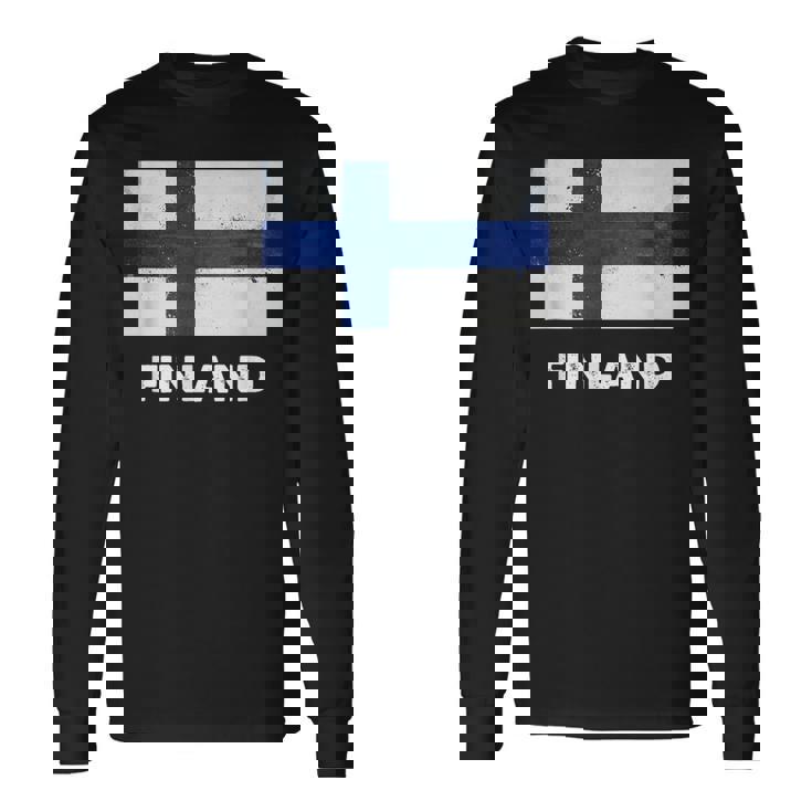 フィンランド国旗tシャツ 長袖Tシャツ