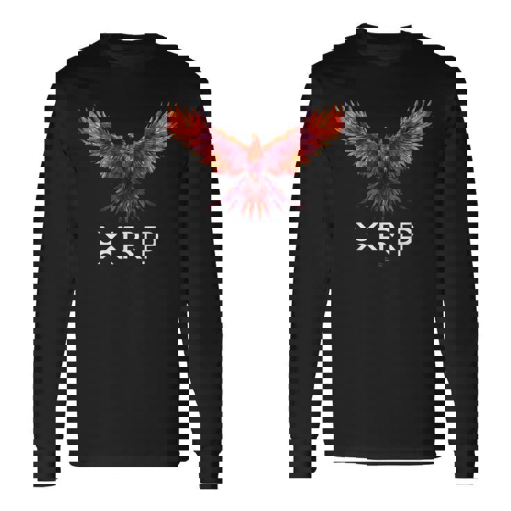 フェニックスxrp暗号通貨ボーイフレンドガールフレンド 長袖Tシャツ