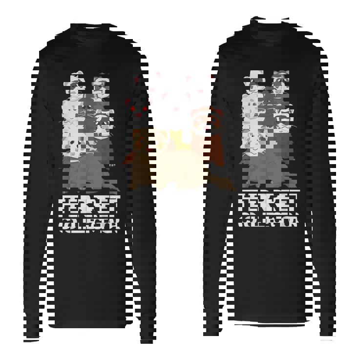 フェレット コレクター ファニー フェレット 恋人 長袖Tシャツ