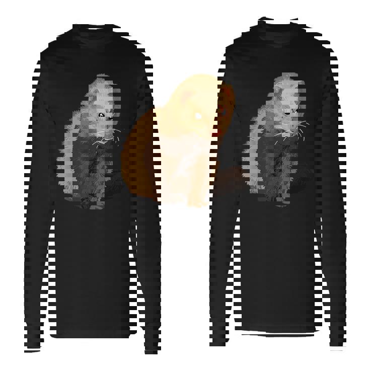 フェレットオーナーペットフェレット 長袖Tシャツ