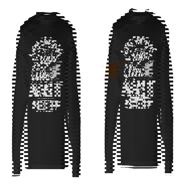 フクロモモンガのママ フクロモモンガのネックレス フクロモモンガの恋人 長袖Tシャツ