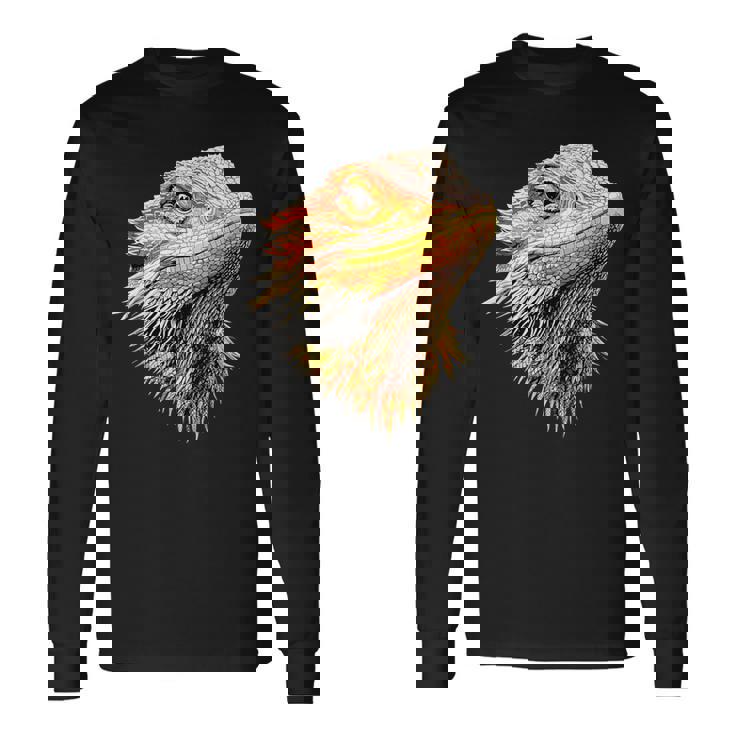 フトアゴヒゲトカゲ ポゴナ フトアゴヒゲトカゲ かわいいフトアゴヒゲトカゲ 長袖Tシャツ