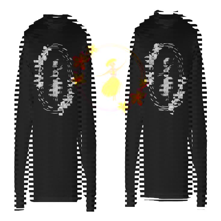 フラダンサー プルメリアリング ハワイ 長袖Tシャツ